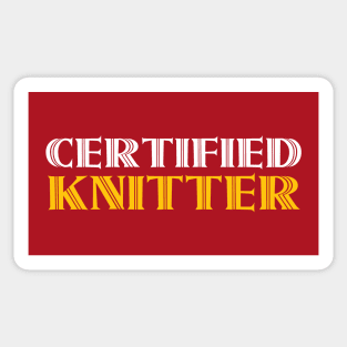 Certified Knitter - Funny Knitting Quotes Sticker